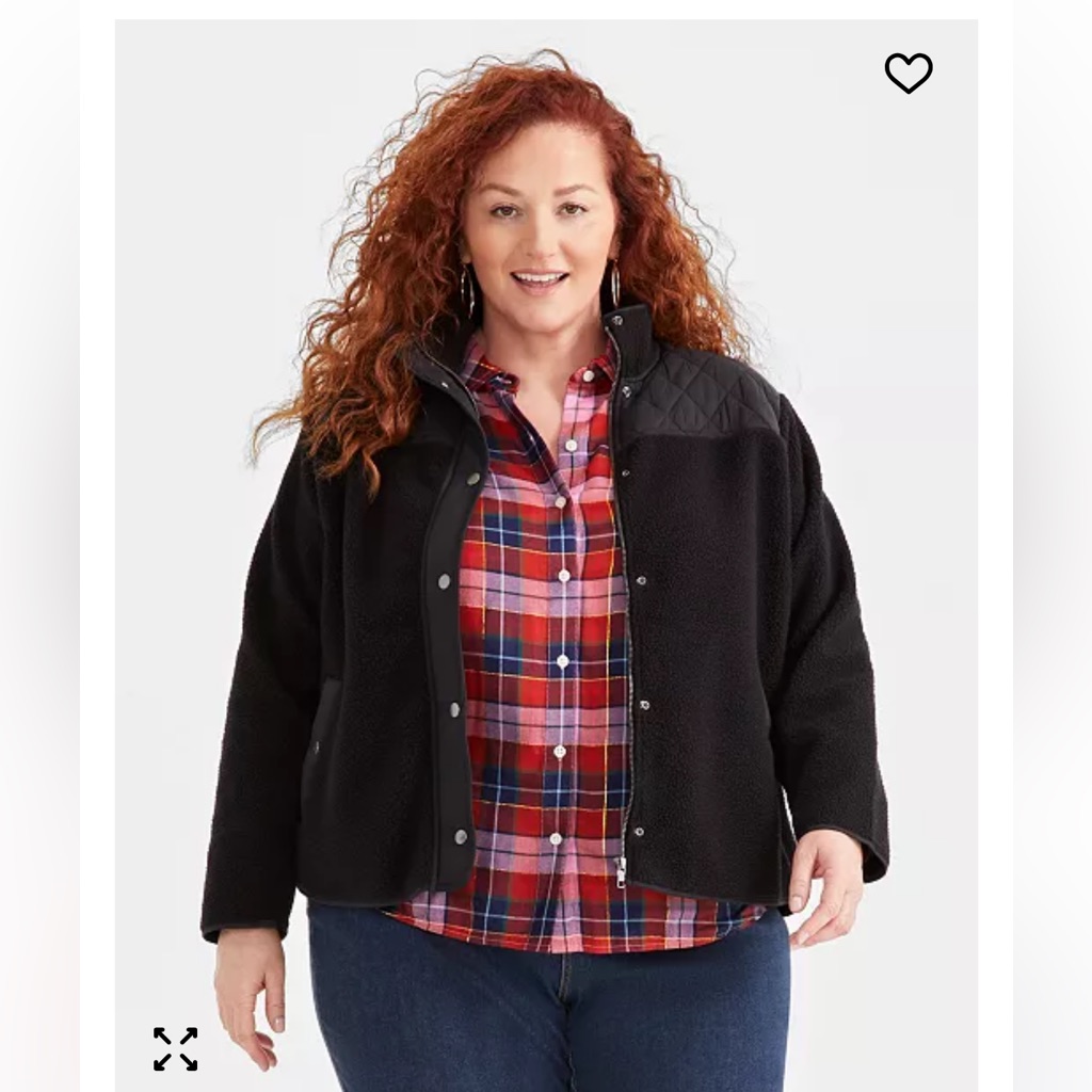 Nwt Style & Co. Black Teddy Jacket